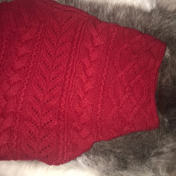 Express Cable Knit Red Sweater Valentine’s Day - Picture 4 of 5